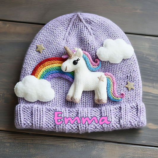 Bonnet licorne personnalisé pour enfant