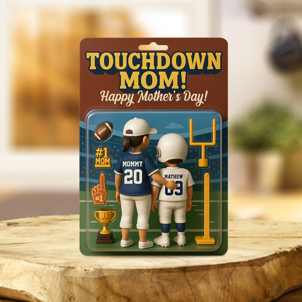 Touchdown Mom! - Personalized Football Custom Shaped Acrylic Plaque