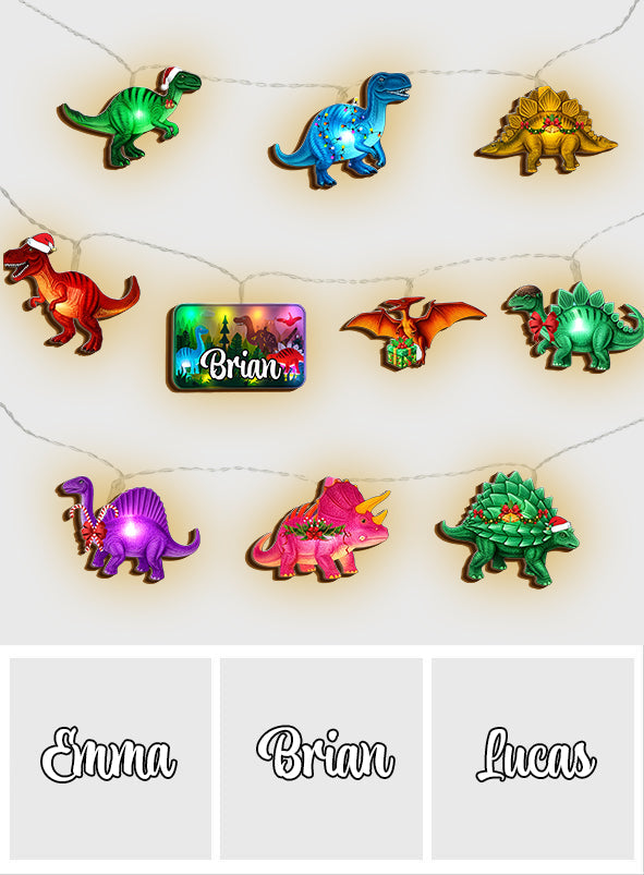 Guirlande lumineuse personnalisée dinosaure pour enfants