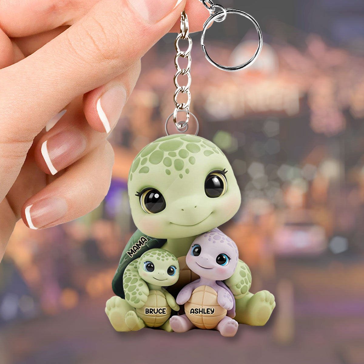 Nous t'aimons - Porte-clés personnalisé pour maman - Forme unique