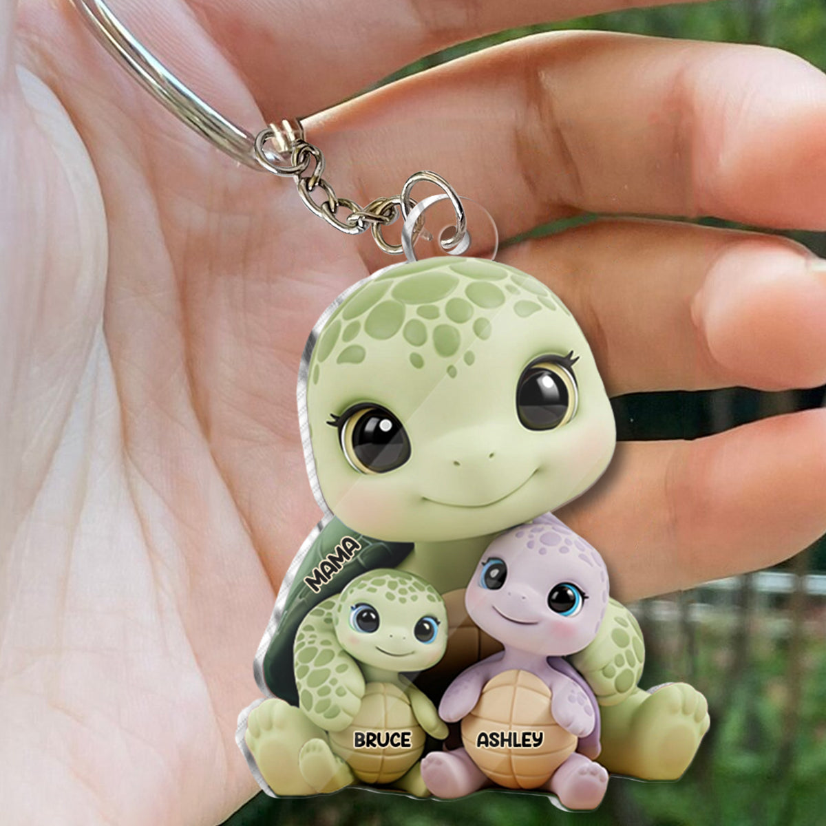 Nous t'aimons - Porte-clés personnalisé pour maman - Forme unique