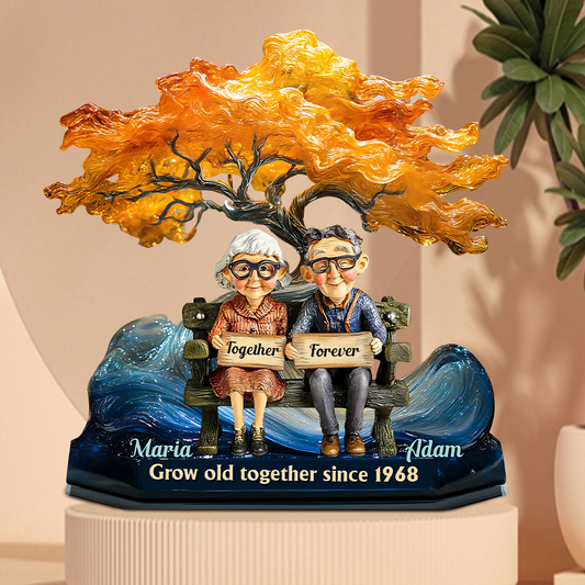 Vieillir ensemble - Plaque acrylique personnalisée pour couple