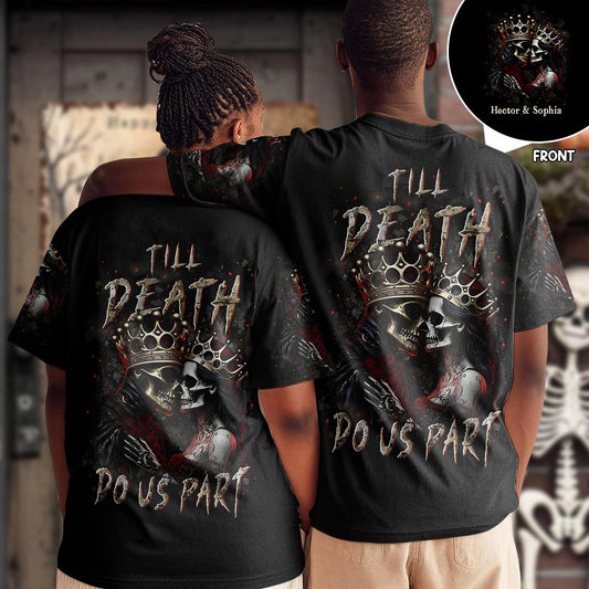 Jusqu'à ce que la mort nous sépare - T-shirt personnalisé pour couple