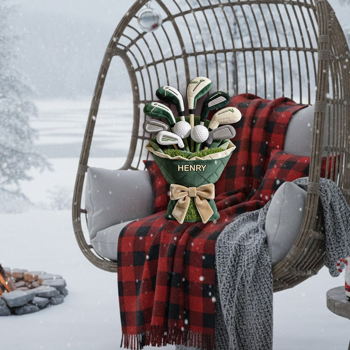 Love Golf - Personalized Golf Premium Faux Fur Pillow