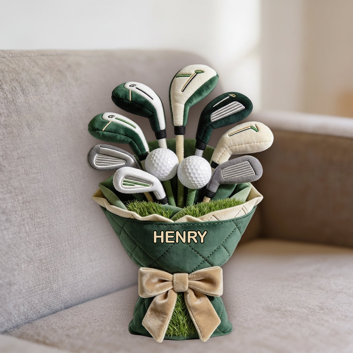 Love Golf - Personalized Golf Premium Faux Fur Pillow