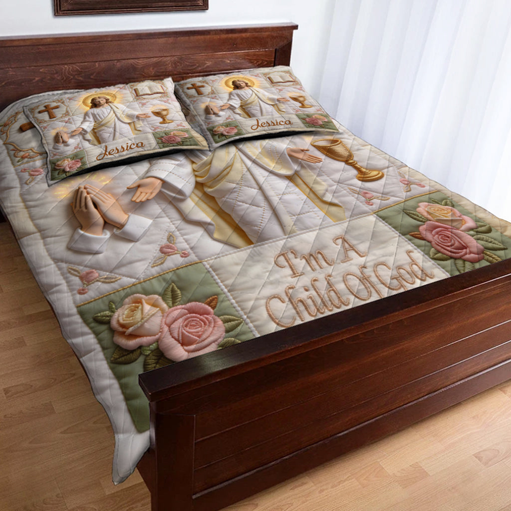 Je suis un enfant de Dieu - Ensemble de courtepointe chrétienne personnalisé