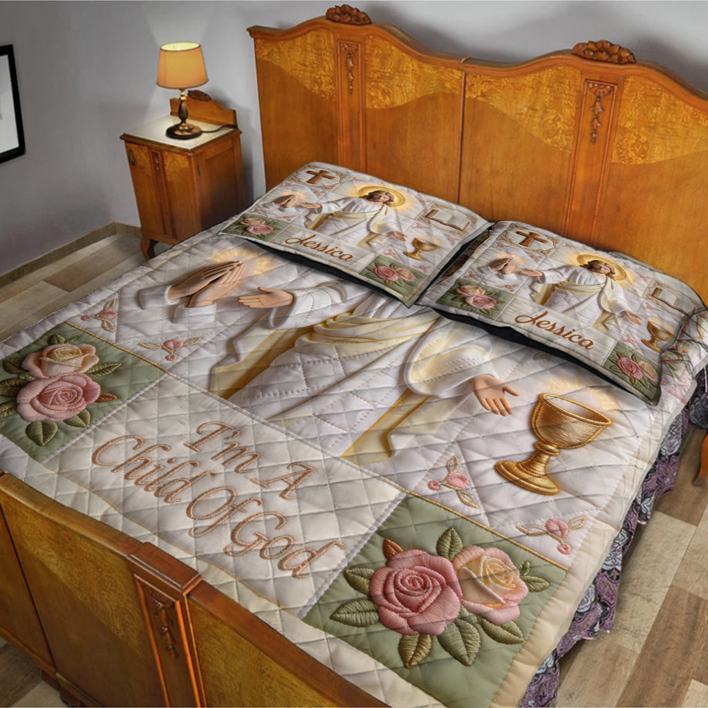 Je suis un enfant de Dieu - Ensemble de courtepointe chrétienne personnalisé