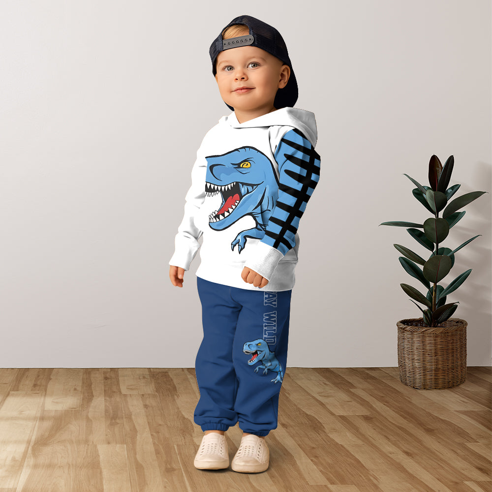 Amour des Dinosaures - Sweat à Capuche Enfant Personnalisé & Pantalon de Jogging Enfant