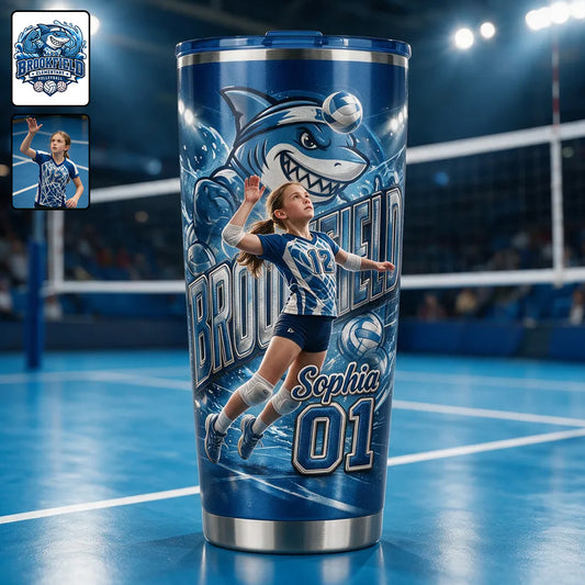 Custom Any Sport From Any Photo - Personalized Volleyball Tumbler