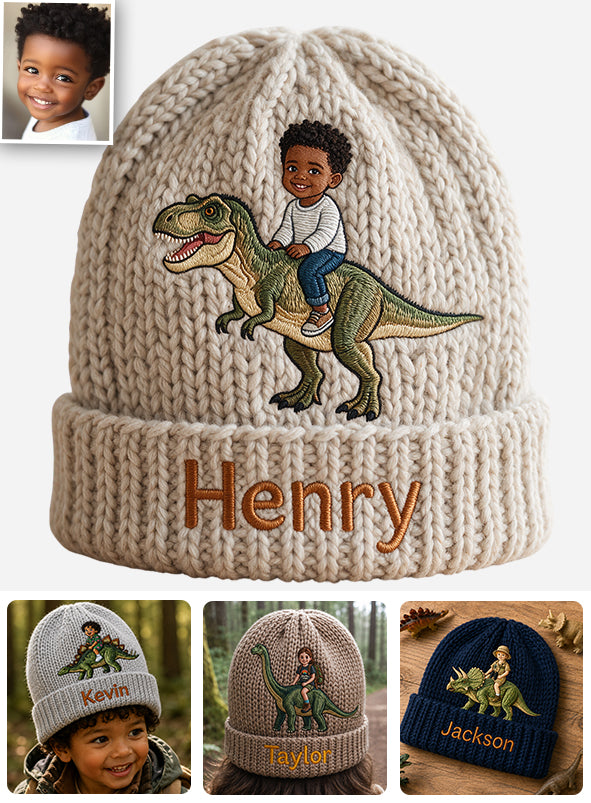 Dino Rider - Bonnet Personnalisé pour Enfant