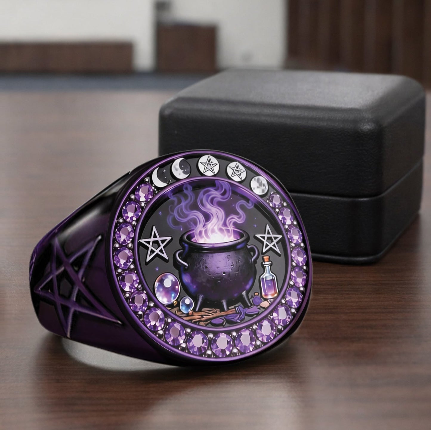 Bague chevalière de sorcière personnalisée - Artisanat de sorcière