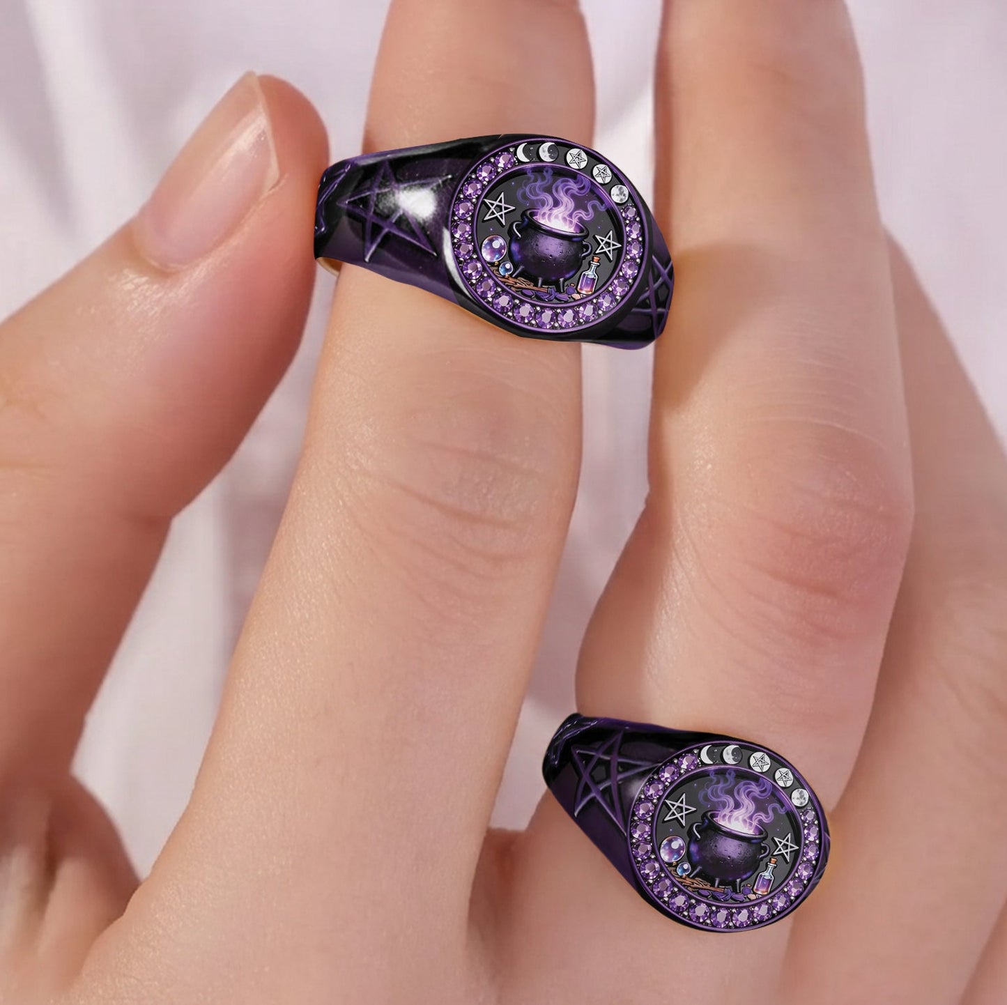 Bague chevalière de sorcière personnalisée - Artisanat de sorcière