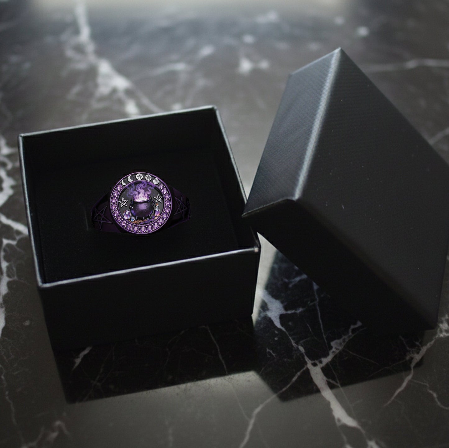 Bague chevalière de sorcière personnalisée - Artisanat de sorcière