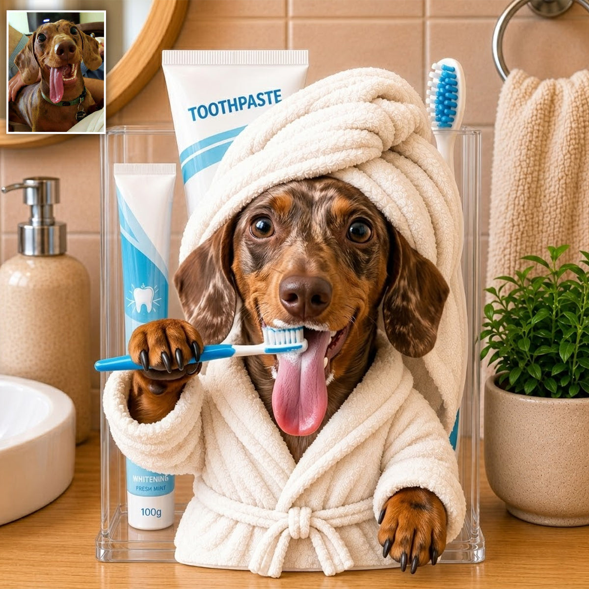 Cadeau pour Amoureux des Animaux - Pot Acrylique Personnalisé pour Chien