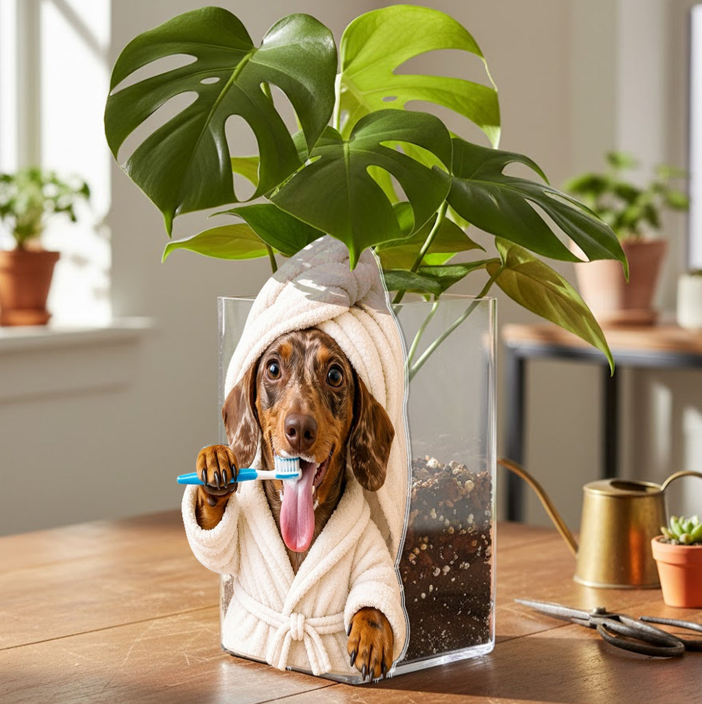 Cadeau pour Amoureux des Animaux - Pot Acrylique Personnalisé pour Chien