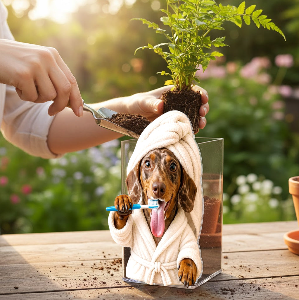 Cadeau pour Amoureux des Animaux - Pot Acrylique Personnalisé pour Chien