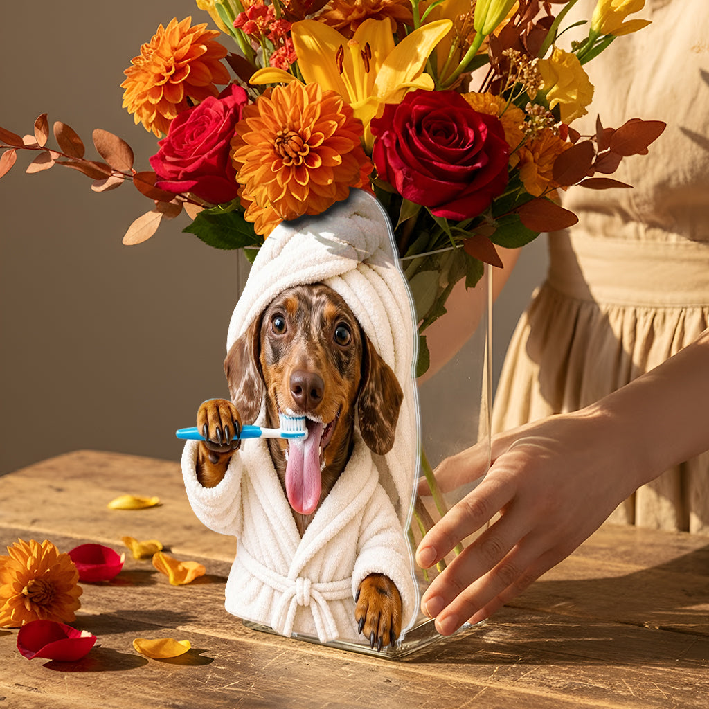 Cadeau pour Amoureux des Animaux - Pot Acrylique Personnalisé pour Chien