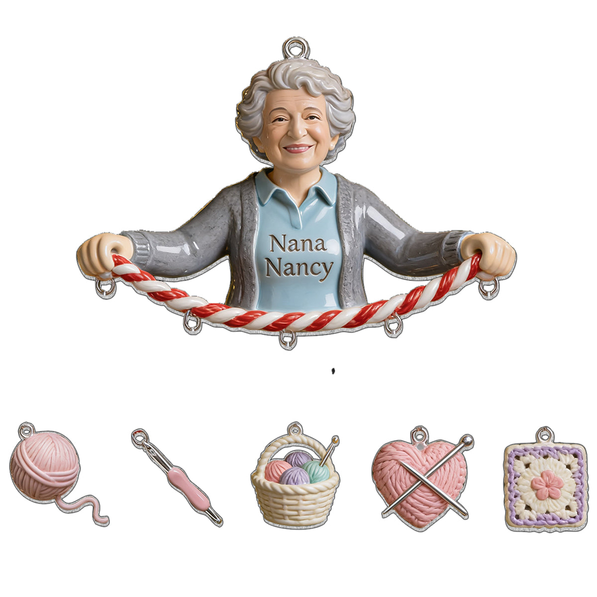 Amour Crochet - Ornement en Crochet Personnalisé avec Charme