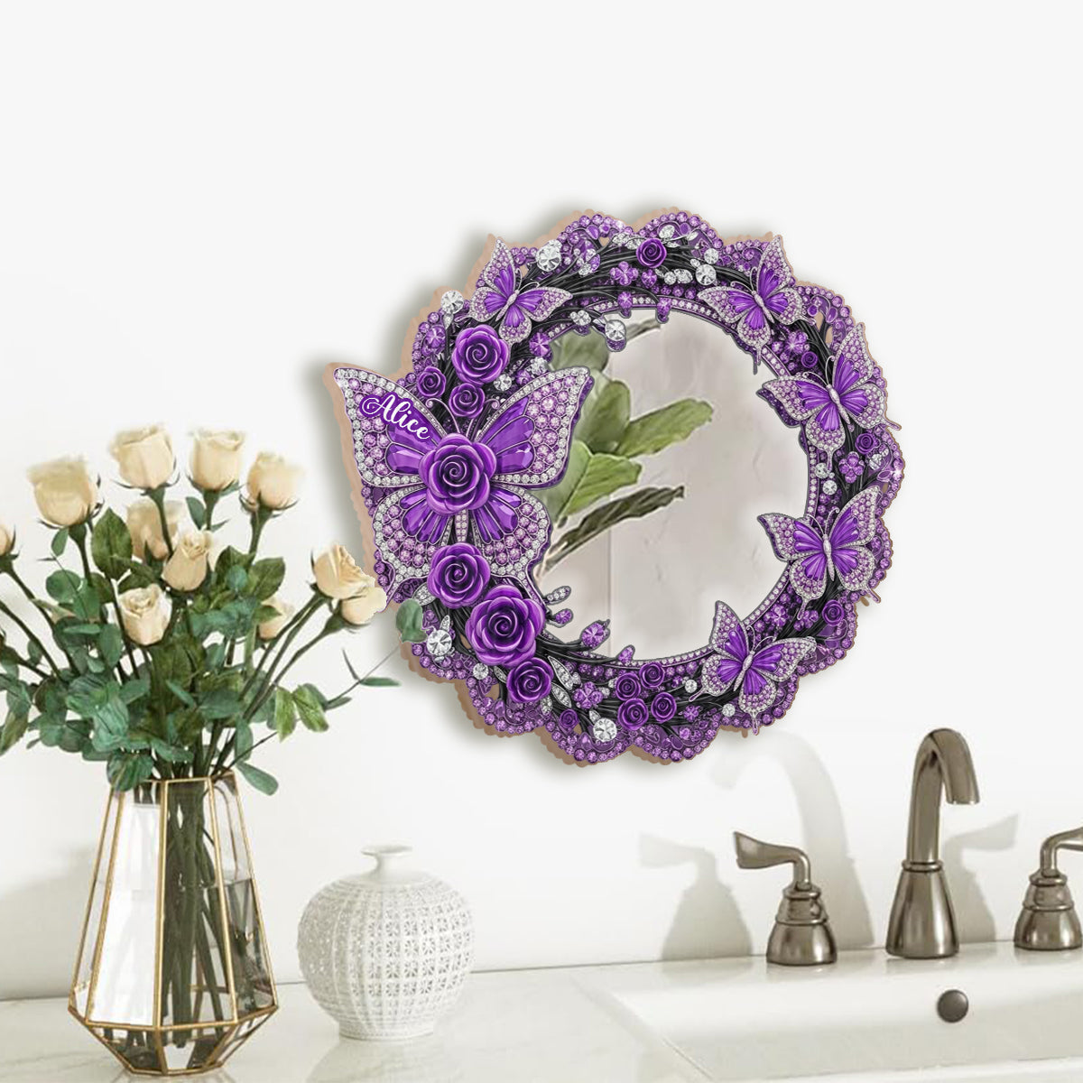 Magnifiques papillons - Miroir mural papillon personnalisé