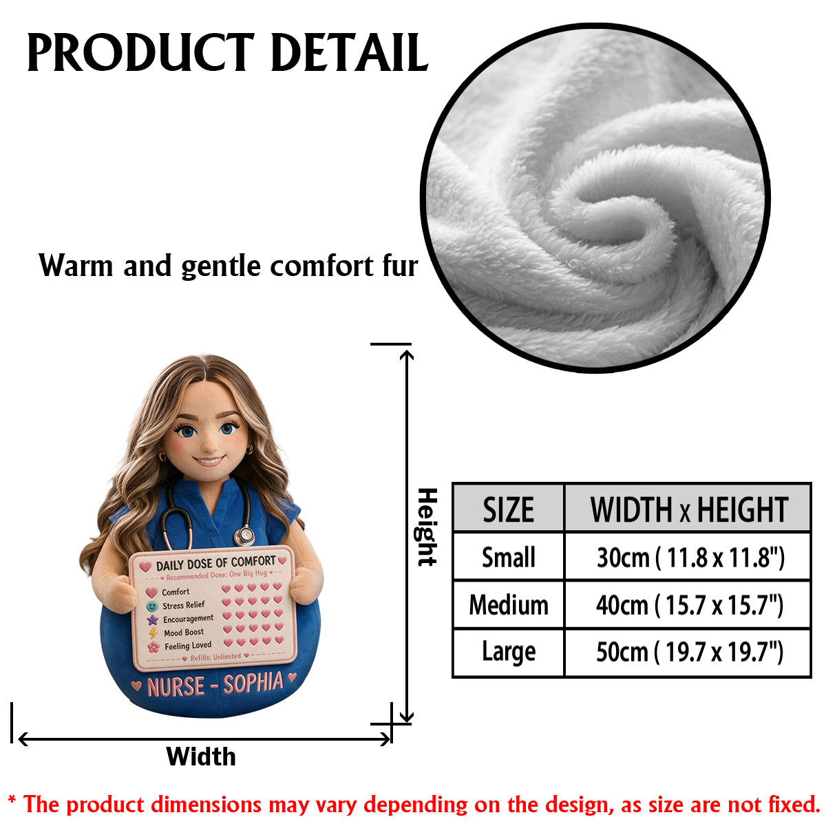Dose Quotidienne de Confort - Coussin Personnalisé en Fourrure Synthétique