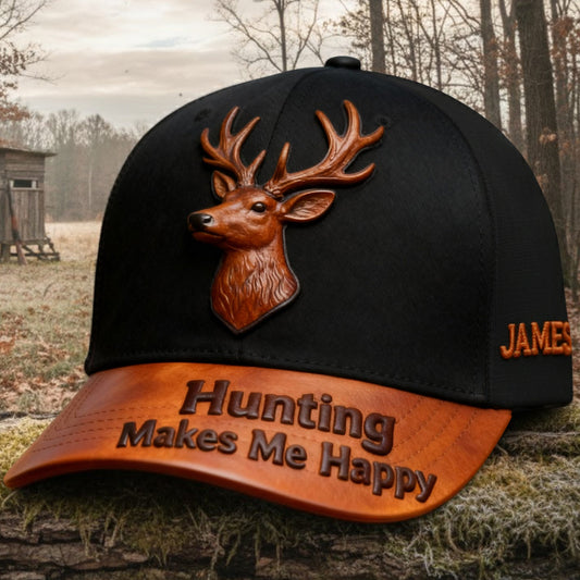 La chasse me rend heureux - Casquette de chasse classique personnalisée