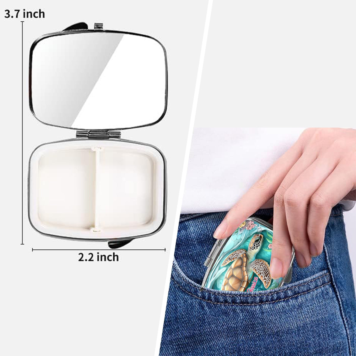 Turtle Lover - Personalized Turtle Pill Organizer