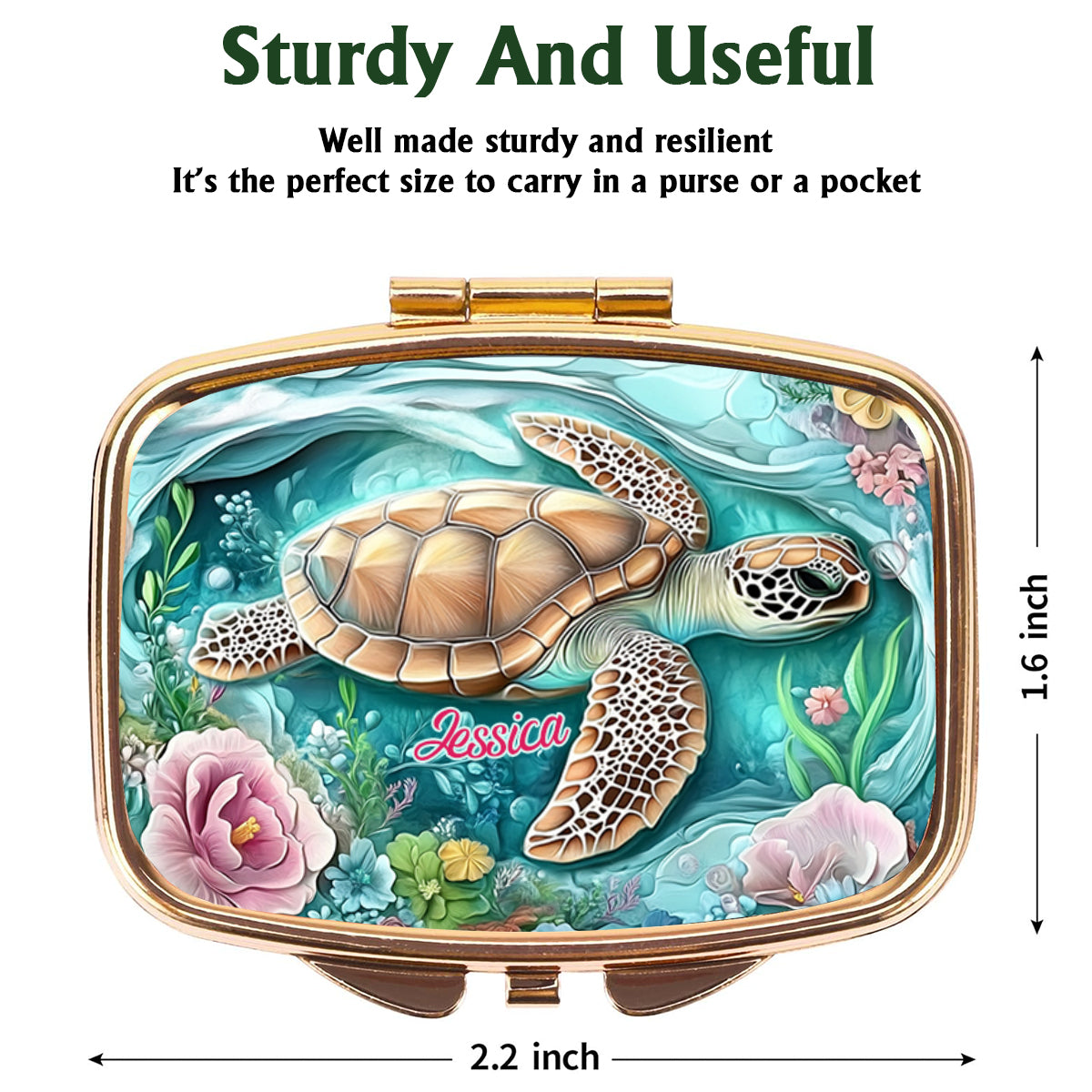 Turtle Lover - Personalized Turtle Pill Organizer