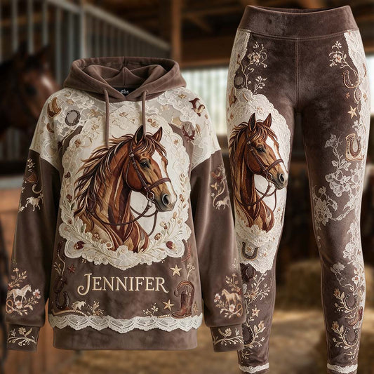 Beautiful Horse - Personalized Horse Hoodie and Leggings