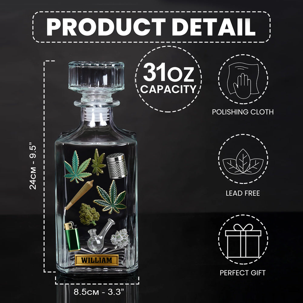 Feuilles de magie verte - Verre à whisky au cannabis personnalisé