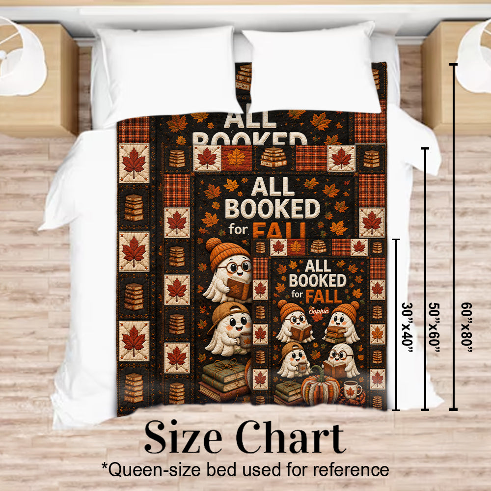 All Booked for Fall, Bookworm Gift - Personalized Book Blanket