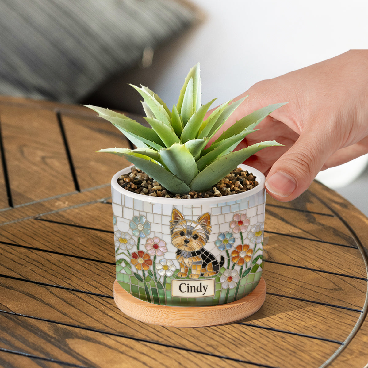 Photo Personnalisée - Pot de Plante en Céramique pour Chien
