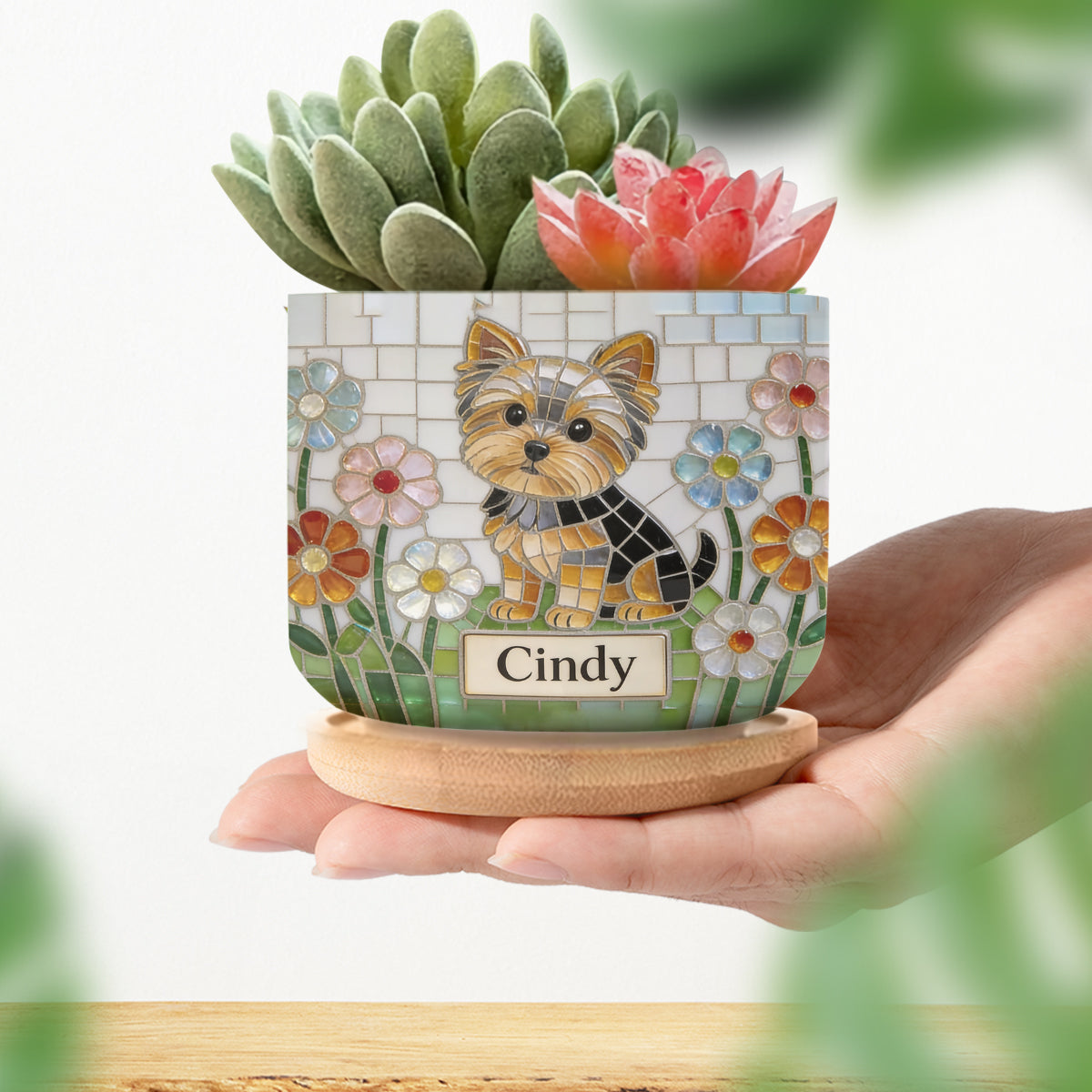 Photo Personnalisée - Pot de Plante en Céramique pour Chien
