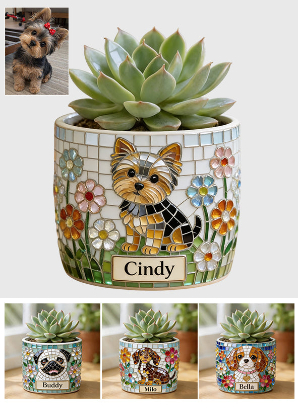 Photo Personnalisée - Pot de Plante en Céramique pour Chien