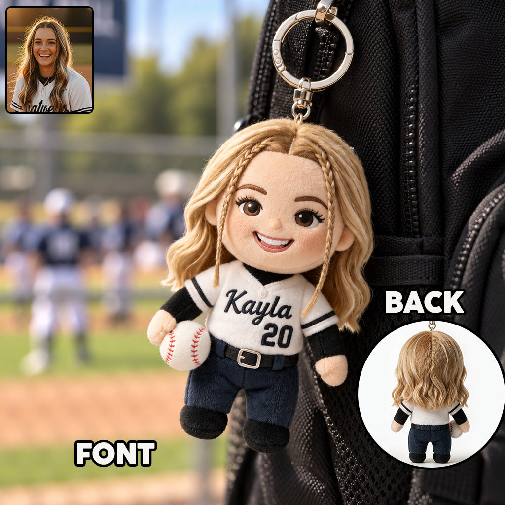 Any Sport - Basketball, Volleyball, Football,... - Personalized Volleyball Plush Keychain