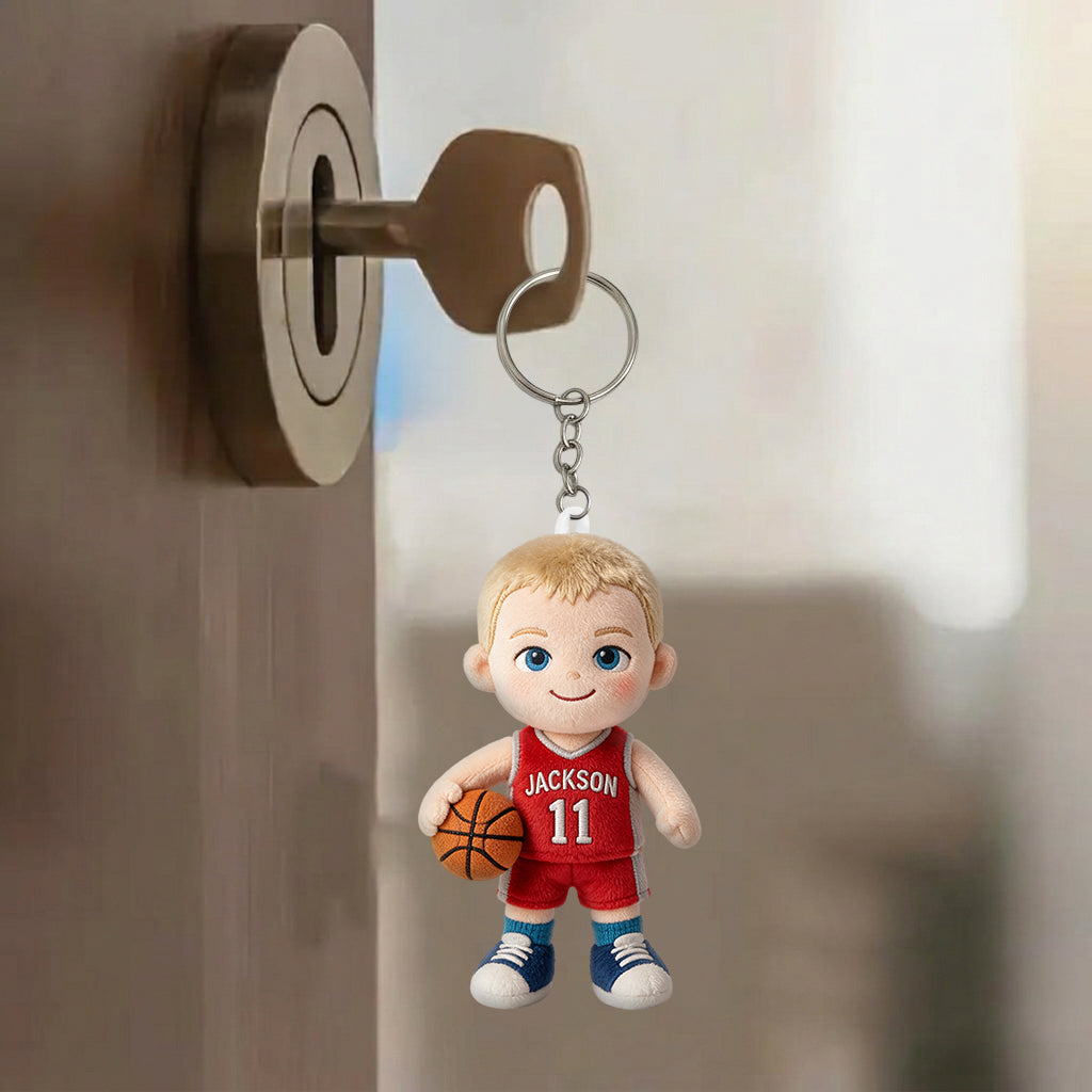 Any Sport - Basketball, Volleyball, Football,... - Personalized Volleyball Plush Keychain
