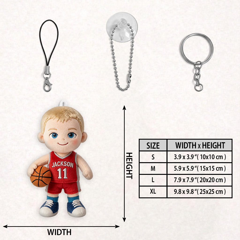 Any Sport - Basketball, Volleyball, Football,... - Personalized Volleyball Plush Keychain