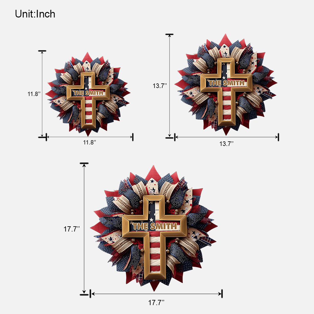 Que Dieu bénisse l'Américain - Panneau en bois chrétien personnalisé et sur mesure