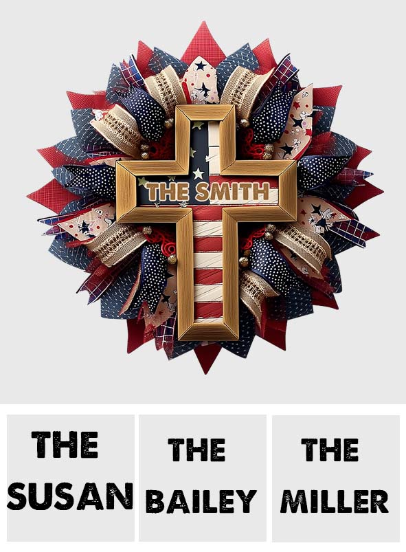 Que Dieu bénisse l'Américain - Panneau en bois chrétien personnalisé et sur mesure