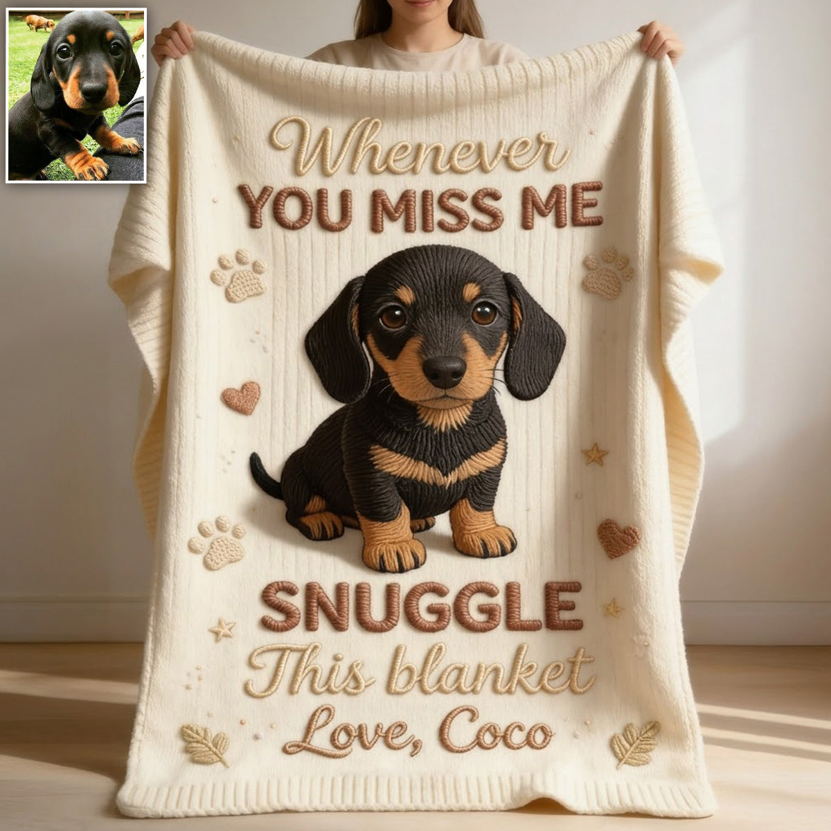 Keepsake Gift for Dog Owners - Personalized Dog Blanket