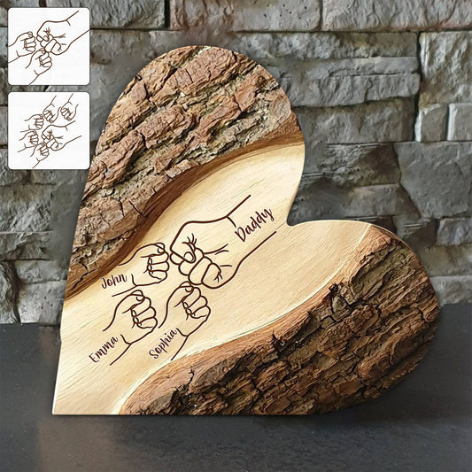 Meilleur papa du monde - Plaque acrylique personnalisée « Papa » en forme de papa