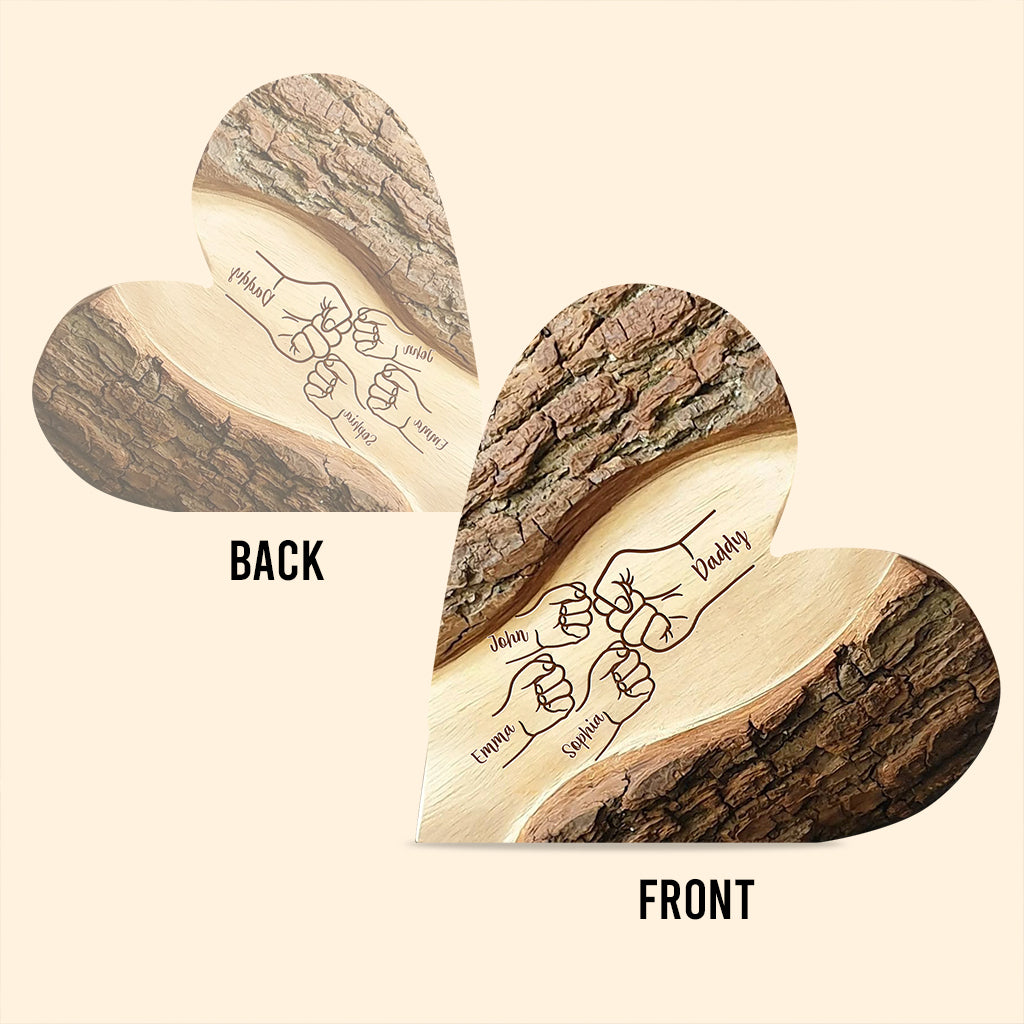 Meilleur papa du monde - Plaque acrylique personnalisée « Papa » en forme de papa