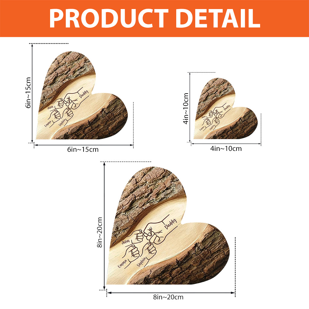 Meilleur papa du monde - Plaque acrylique personnalisée « Papa » en forme de papa