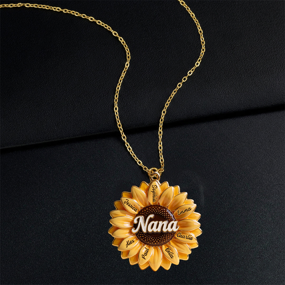 Perfect Gift For Grandmas - Personalized Grandma Shaped Metal Pendant Necklace