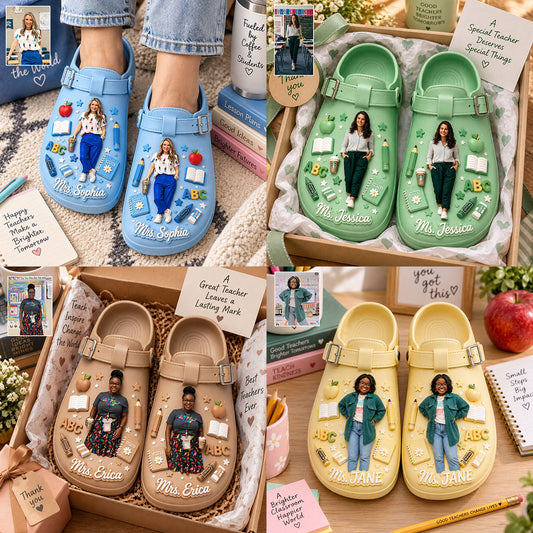 Best Teacher Ever - Personalized Teacher Clogs With Arch Support
