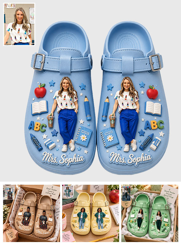 Best Teacher Ever - Personalized Teacher Clogs With Arch Support