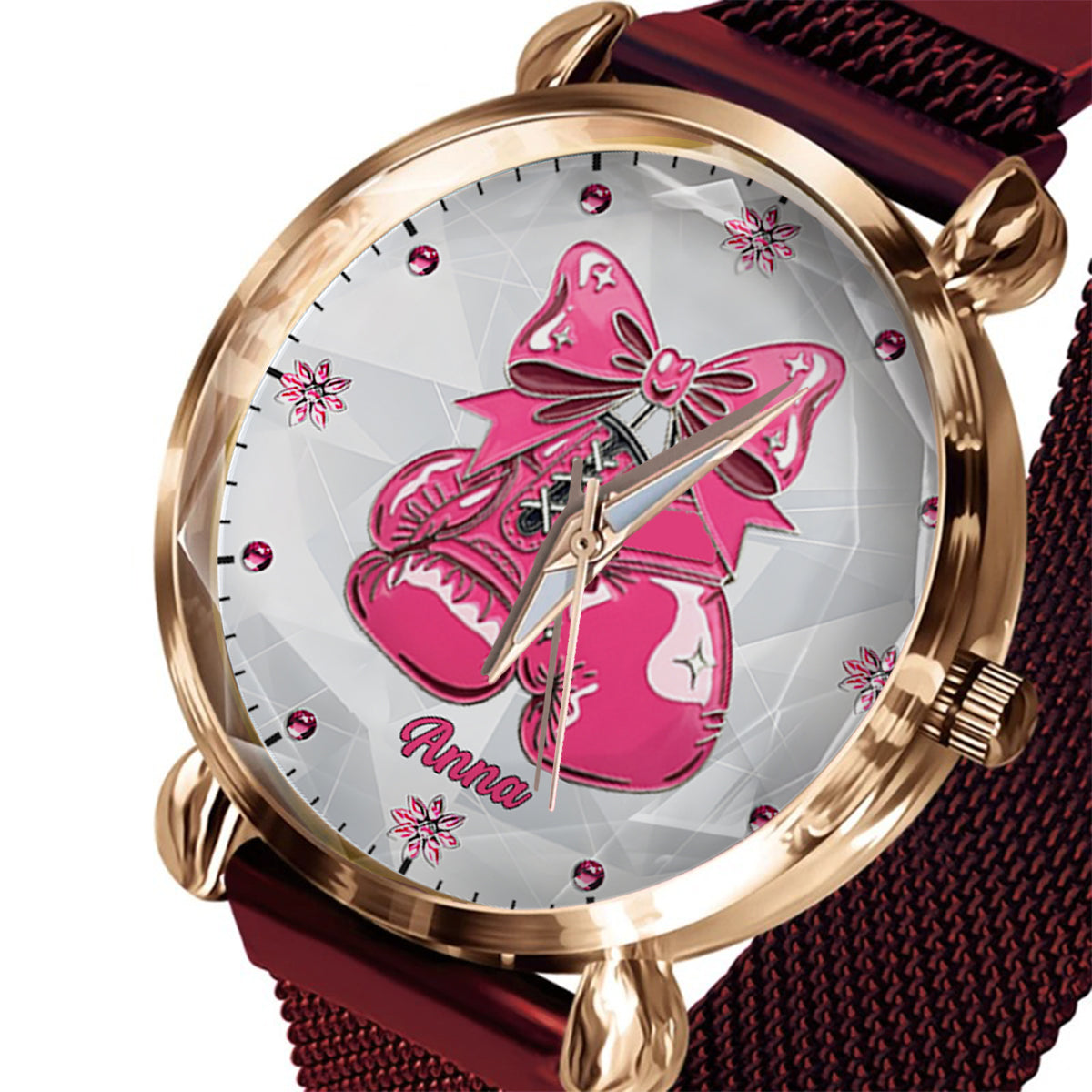 Foi, Espoir, Amour - Montre-bracelet personnalisée pour femmes, sensibilisation au cancer du sein