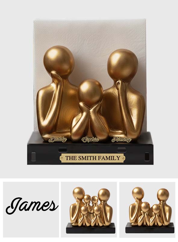 Cadeau de Noël pour la famille - Porte-essuie-tout familial personnalisé