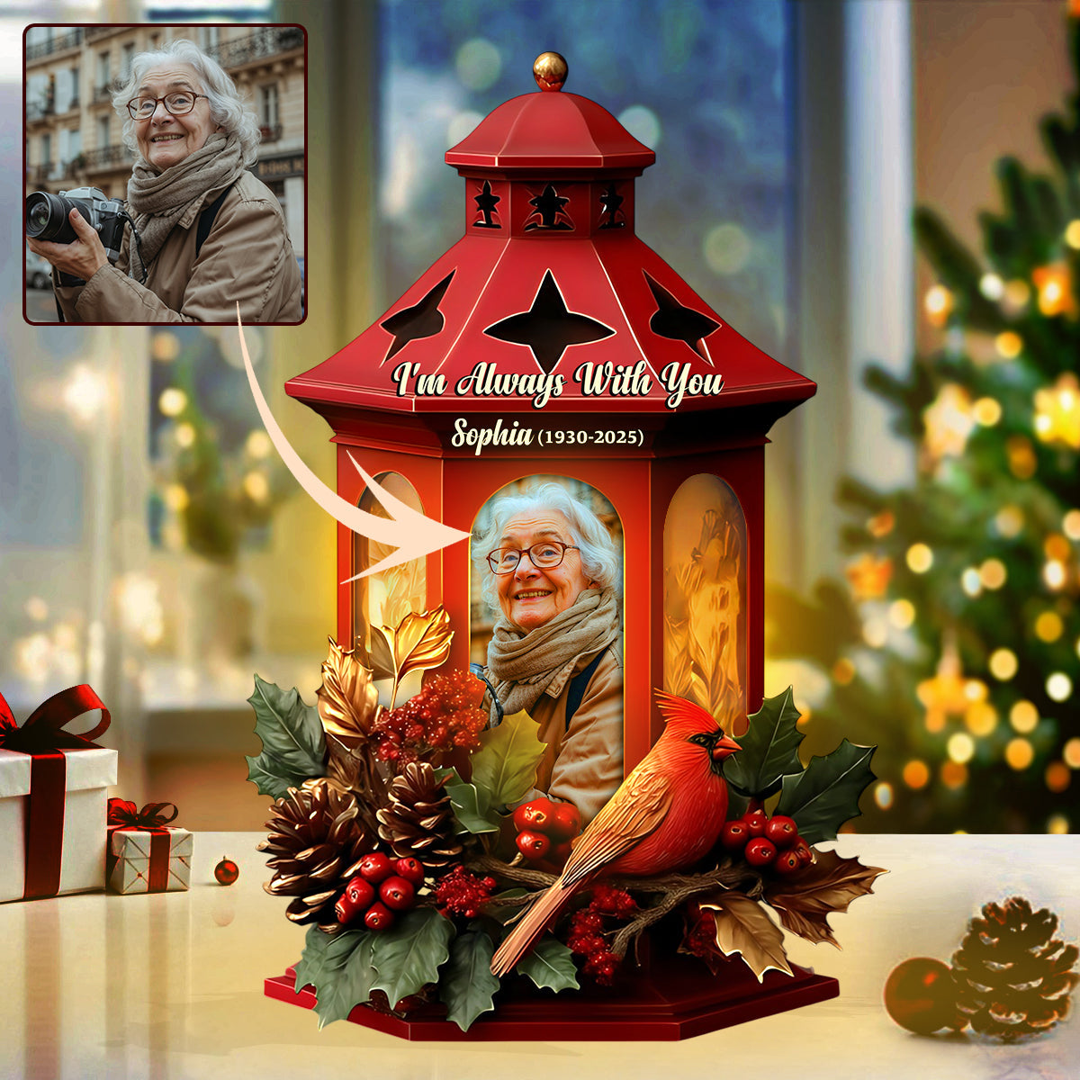 I'm Always With You - Personalized Memorial Acrylic LED Night Light