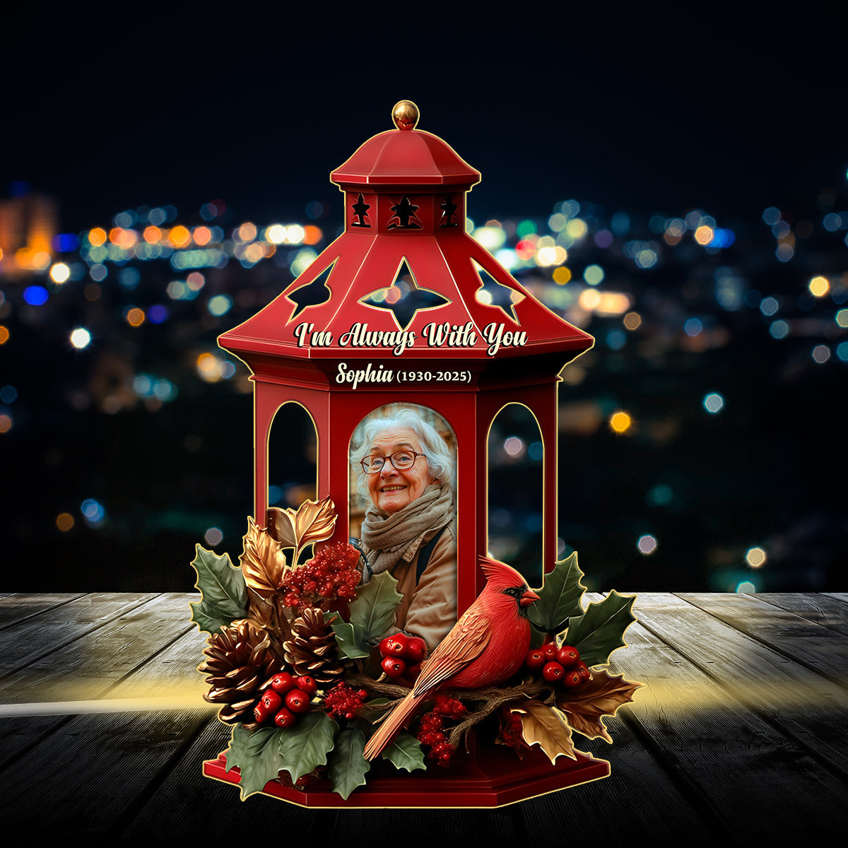 I'm Always With You - Personalized Memorial Acrylic LED Night Light