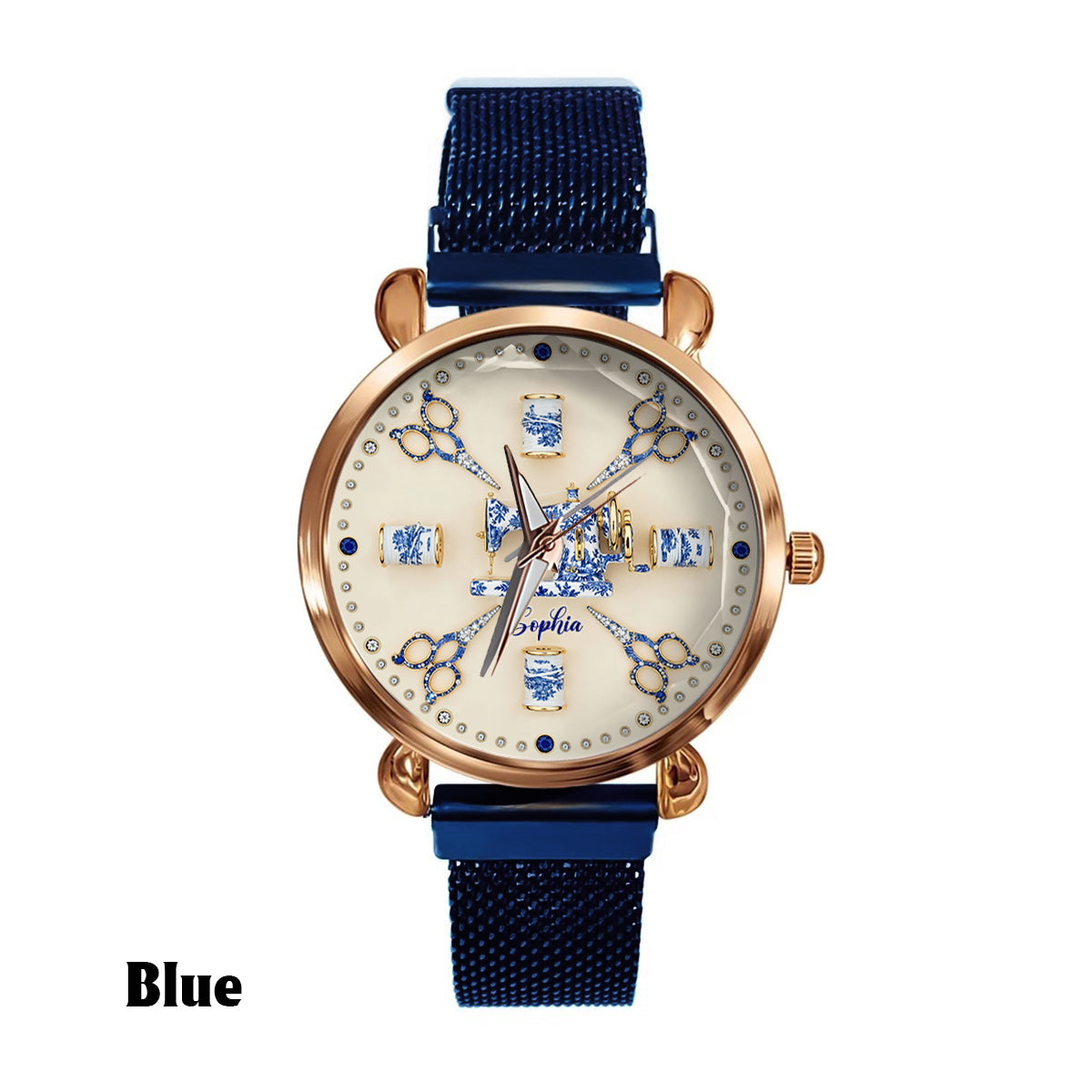 Couture Toile de Jouy - Montre-bracelet personnalisée pour femme